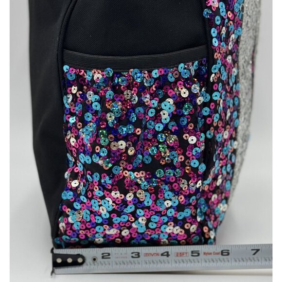 Justice Girls Womens Cross Body Book Bag SEQUIN Backpack Letter Initial M - Picture 5 of 10